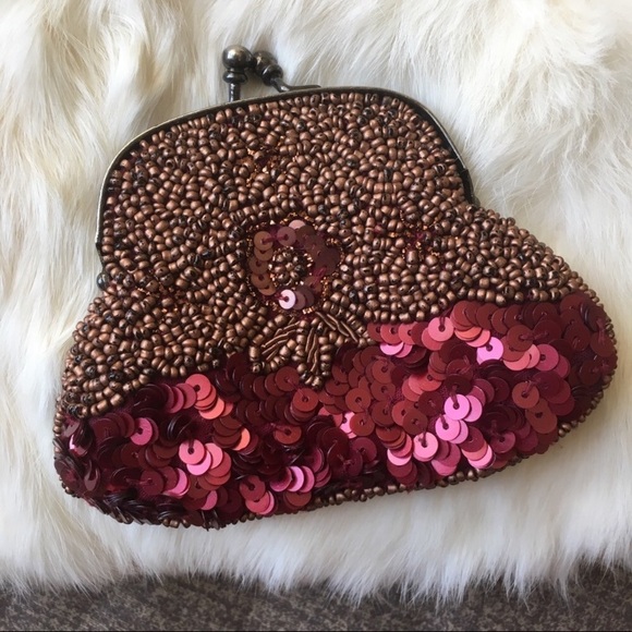 🐙 Milson & Louis Beaded sequined silk coin purse - Picture 7 of 7